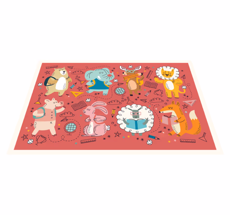 Tovaglietta americana infantile amici animali colorati - TenStickers