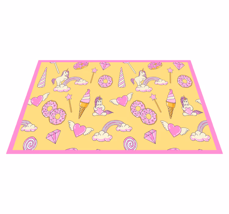 Tovaglietta americana infantile giocosa unicorno - TenStickers