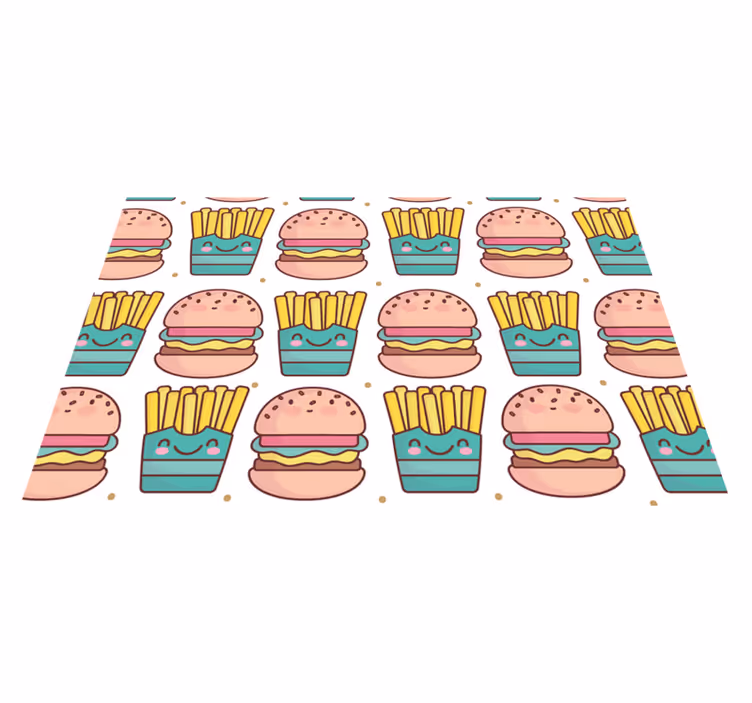 Tovaglietta americana infantile motivo burger felice - TenStickers