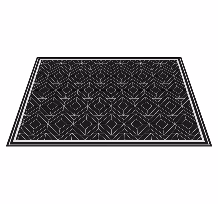 Tovaglietta americana moderna superficie nera geometrica - TenStickers