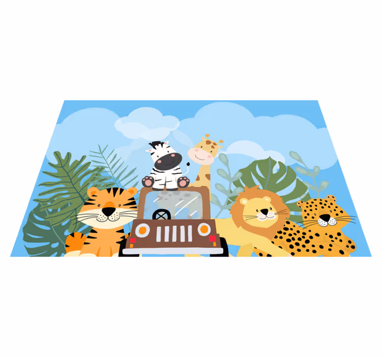 Tovaglietta americana infantile scena safari animale - TenStickers