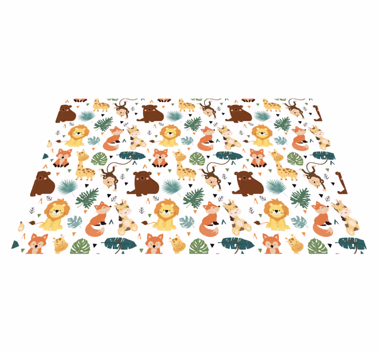 Tovaglietta americana infantile con motivi animali carini - TenStickers