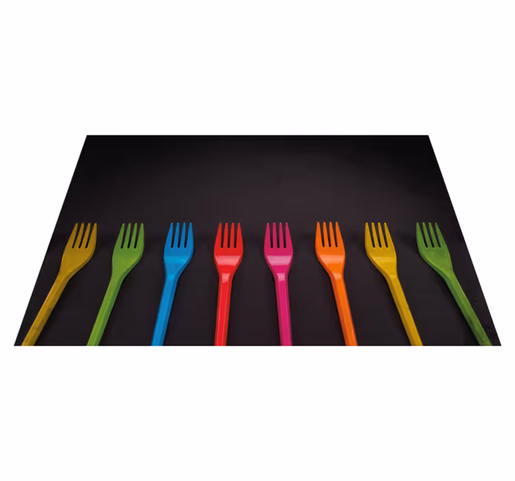 Tovaglietta americana infantile collezione di fork colorati - TenStickers