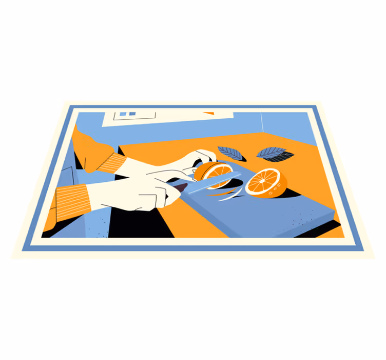 Tovaglietta americana moderna fette di arance fresche - TenStickers