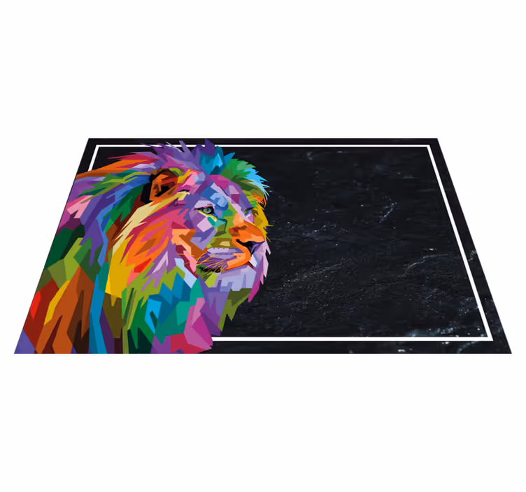 Tovaglietta americana originale faccia di leone colorata - TenStickers