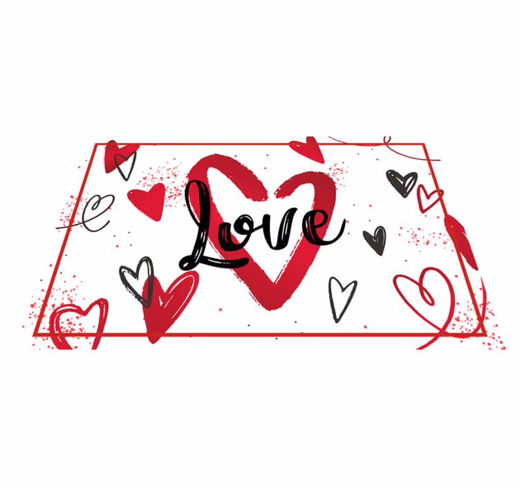 Tovaglietta americana frase design cuore amore - TenStickers