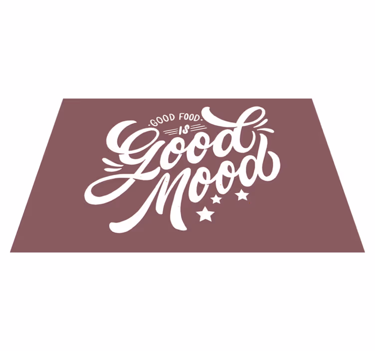 Tovaglietta americana frase buon umore a tavola - TenStickers