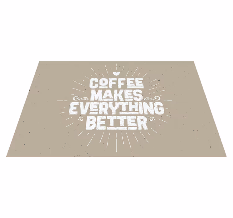 Tovaglietta americana frase citazione motivazionale caffè - TenStickers