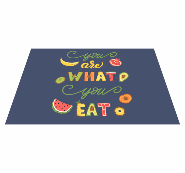 Tovaglietta americana frase citazione cibo colorata - TenStickers