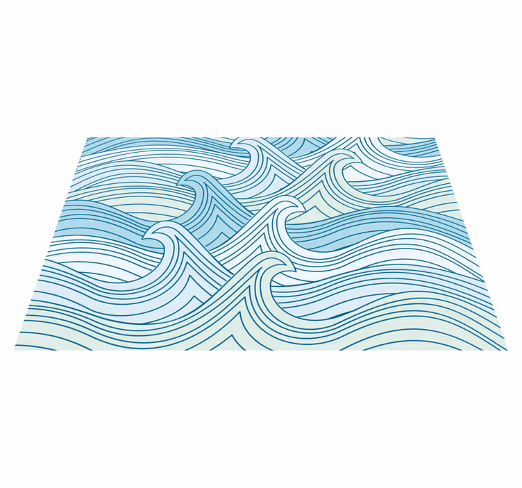 Tovaglietta americana textu motivo linee curve - TenStickers