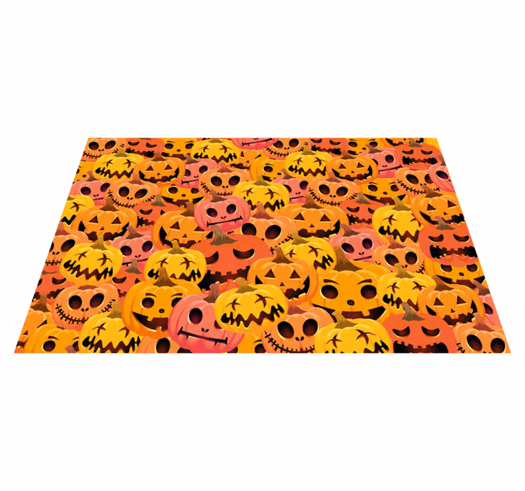 Tovaglietta americana di halloween raccolta di arte zucche - TenStickers