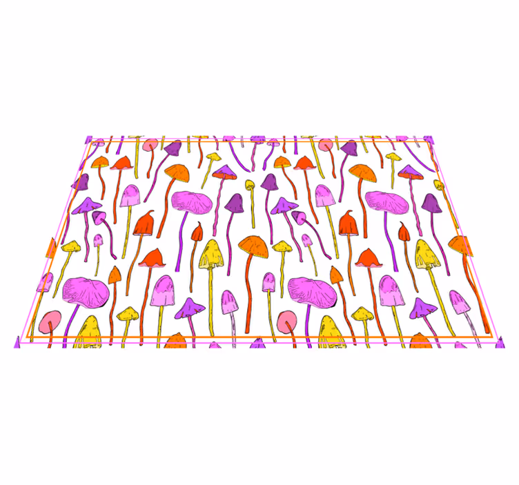 Tovaglietta americana originale motivo funghi colorati - TenStickers