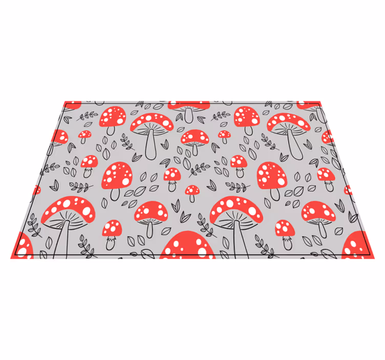 Tovaglietta americana originale motivo funghi rossi - TenStickers