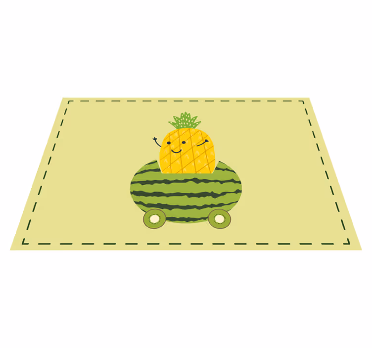 Tovaglietta americana infantile veicolo ananas e anguria - TenStickers