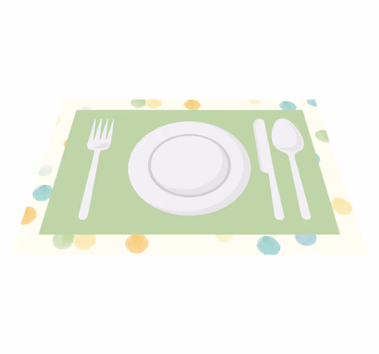 Tovaglietta americana moderna set da pranzo contemporaneo - TenStickers