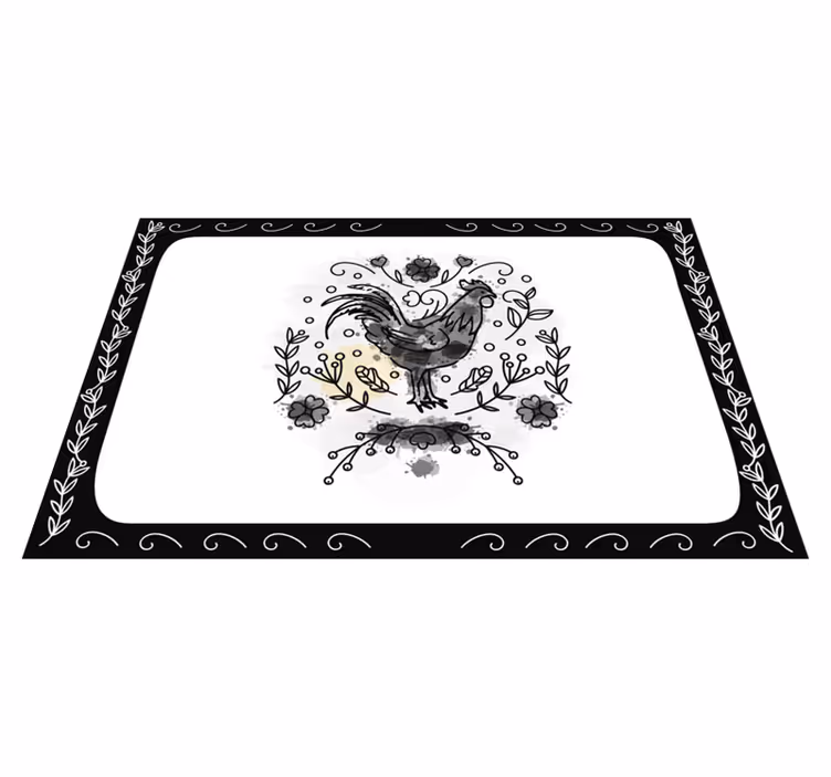Tovaglietta americana moderna illustrazione elegante gallo - TenStickers