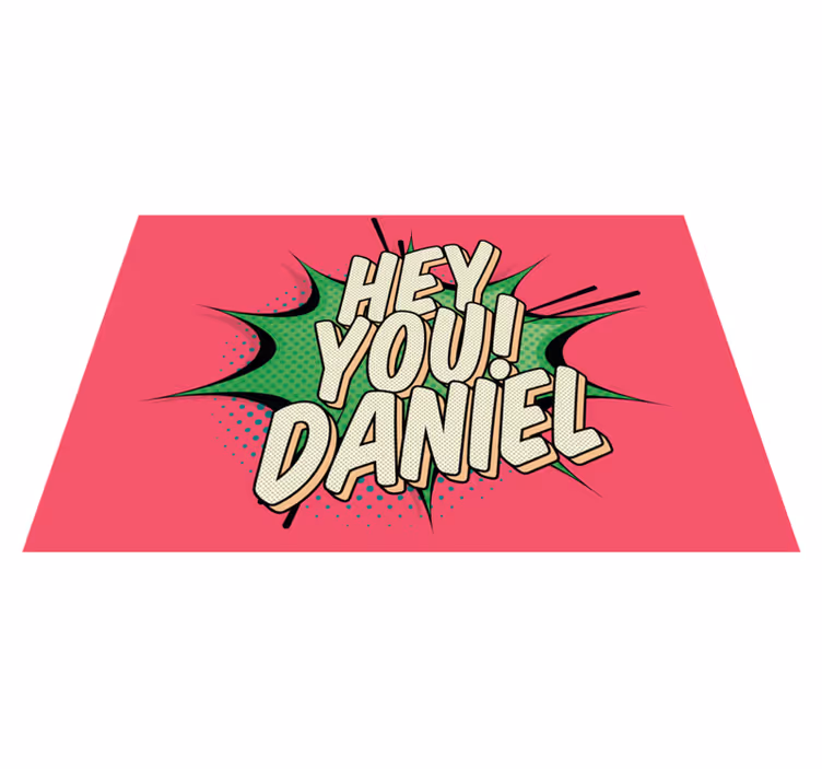 Tovaglietta americana con nome ciao tu! personalizzata - TenStickers