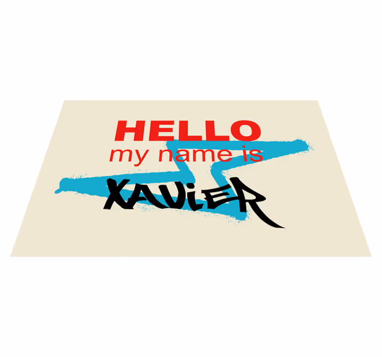 Tovaglietta americana frase annuncio nome personalizzato - TenStickers