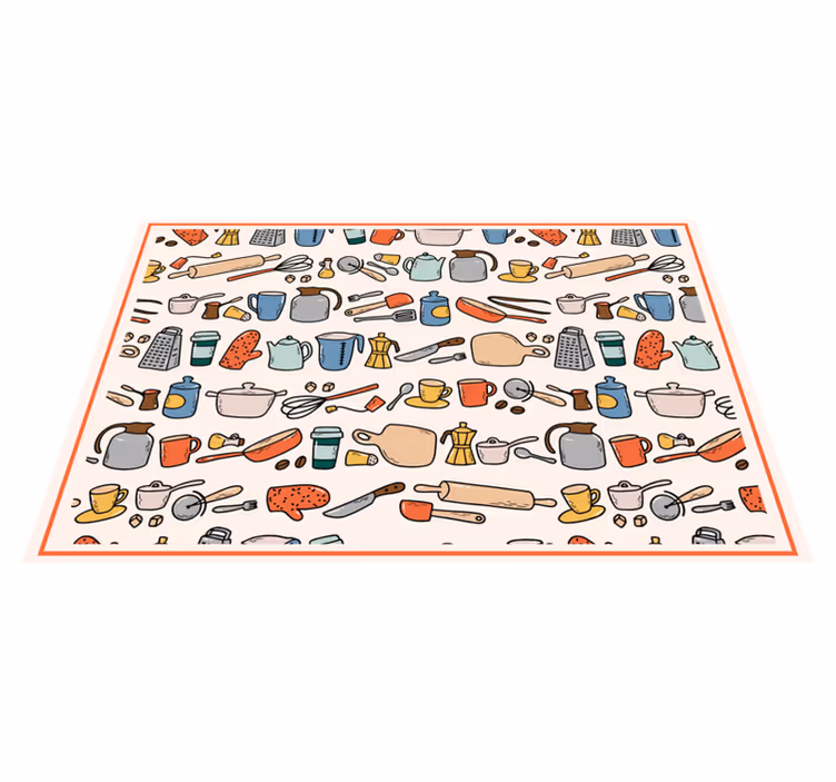 Tovaglietta americana originale assortimento utensili cucina - TenStickers