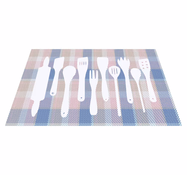 Tovaglietta americana moderna superficie a quadretti - TenStickers