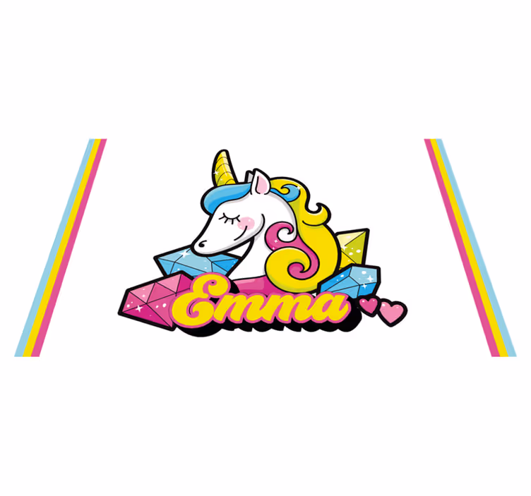 Tovaglietta americana infantile tema gemme unicorno - TenStickers