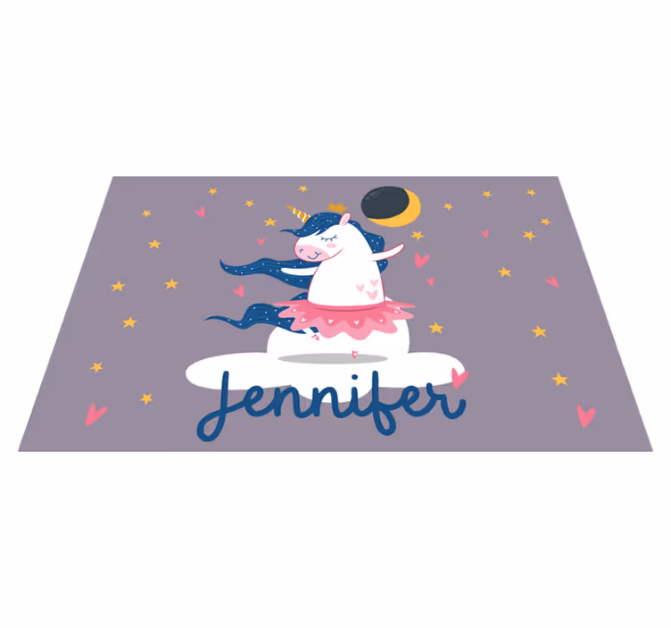 Tovaglietta americana infantile notte di danza unicorno - TenStickers