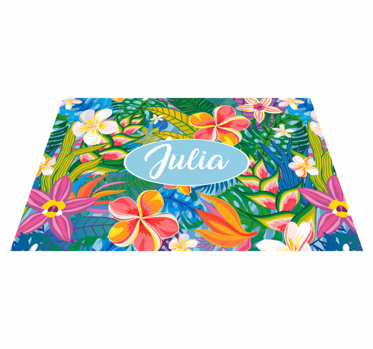 Tovaglietta americana con nome floreale tropicale - TenStickers