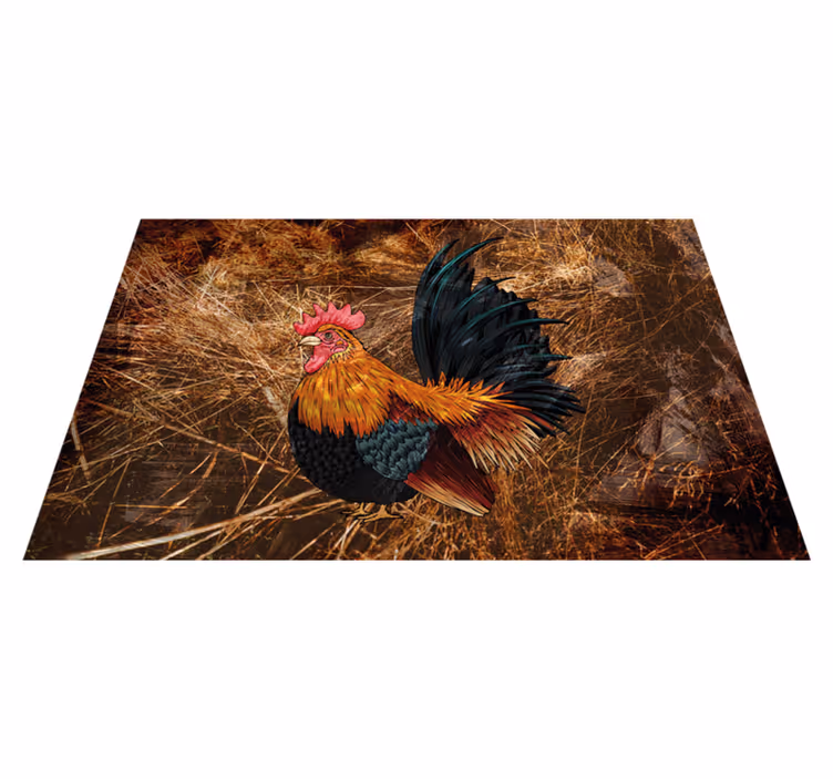 Tovaglietta americana originale con arte del gallo vibrante - TenStickers