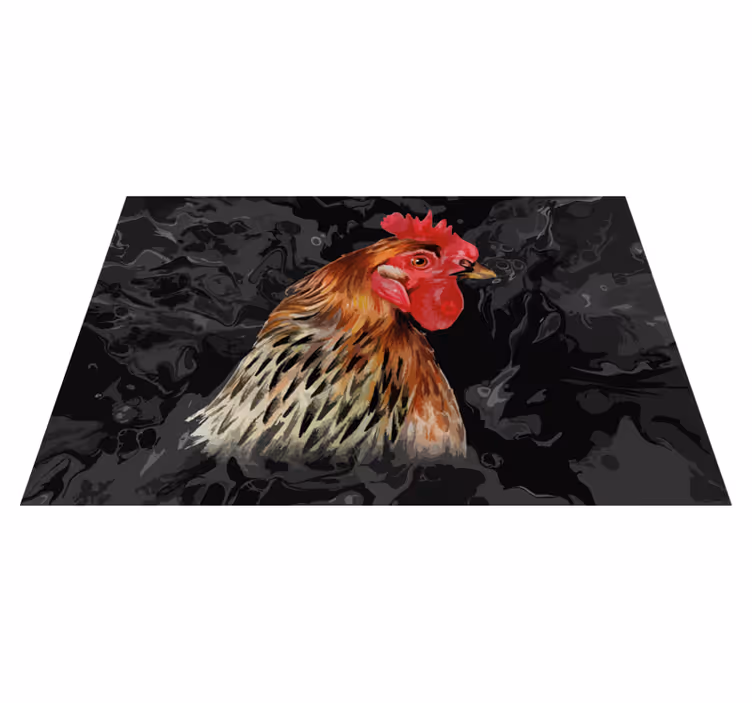 Tovaglietta americana originale ritratto di pollo colorato - TenStickers