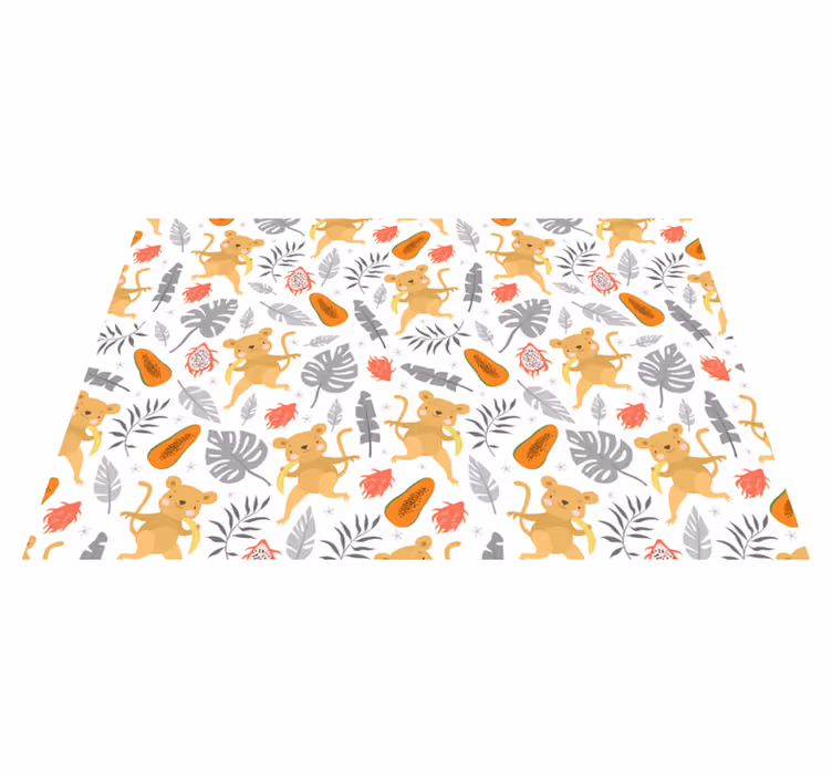 Tovaglietta americana infantile con motivo animali carini - TenStickers