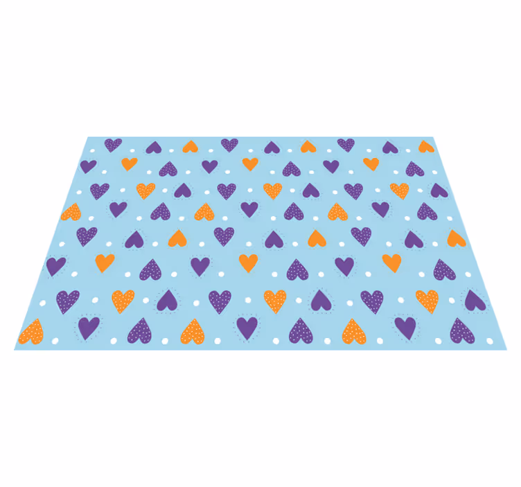 Tovaglietta americana infantile con cuori colorati - TenStickers
