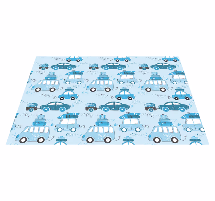 Tovaglietta americana infantile auto con valigia - TenStickers