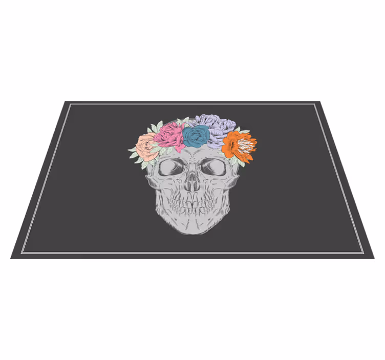 Tovaglietta americana originale corona floreale teschio - TenStickers
