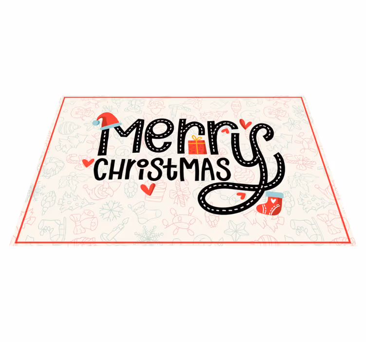 Tovaglietta americana natale messaggio di buon natale - TenStickers