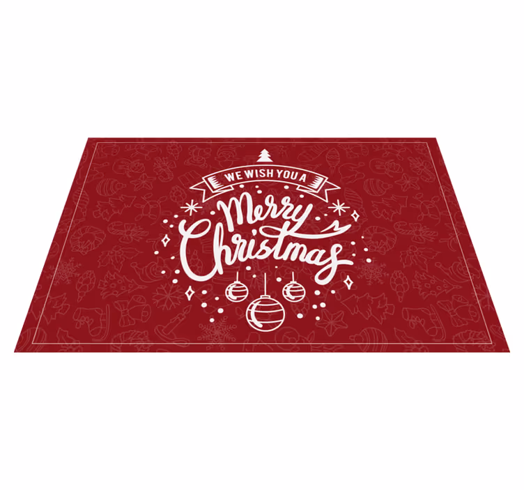 Tovaglietta americana Natale auguri di festa rosso - TenStickers