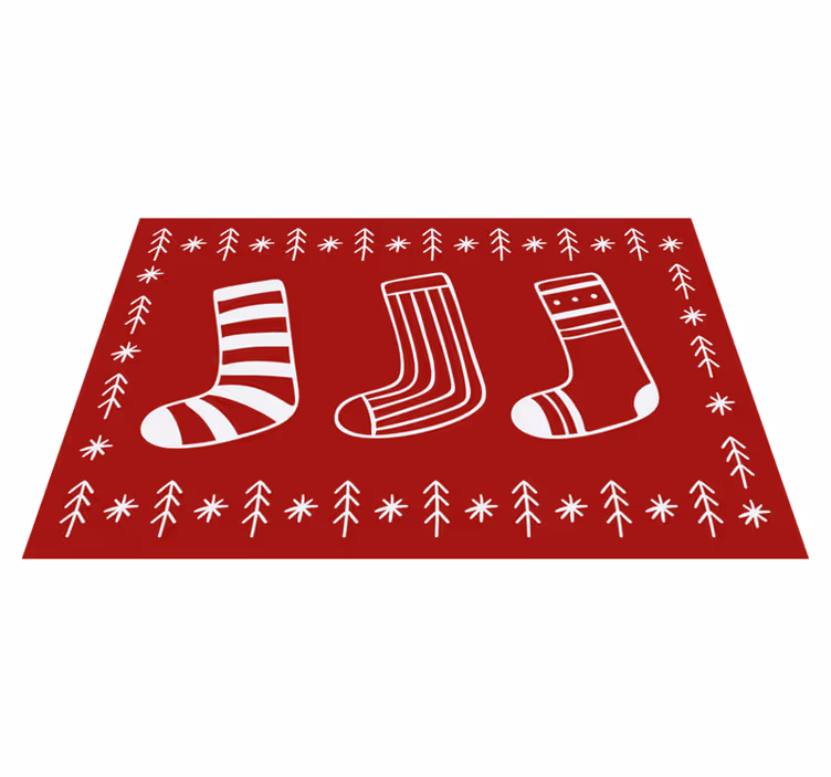 Tovaglietta americana natale motivi di calze festive - TenStickers