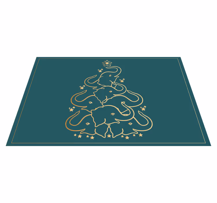 Tovaglietta americana natale albero elefante elegante - TenStickers