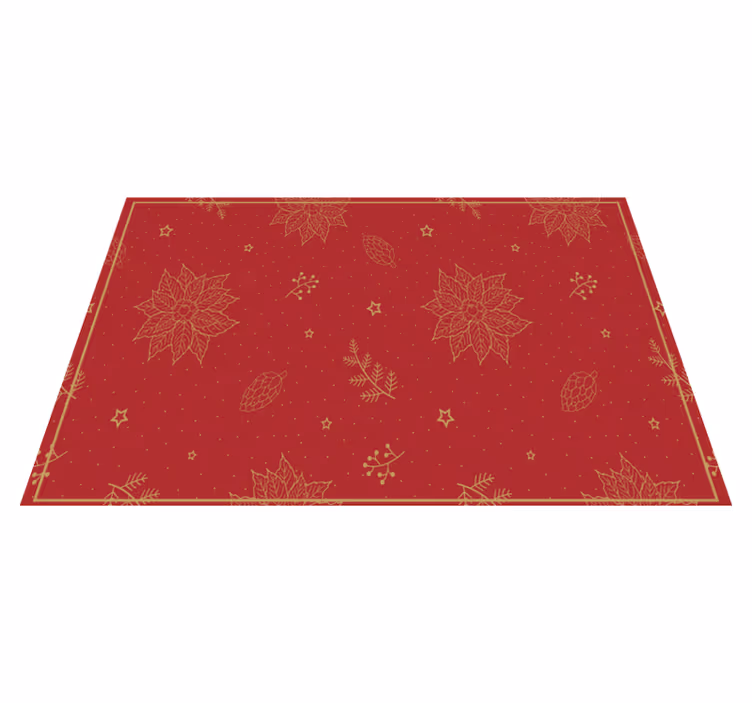 Tovaglietta americana natale motivo floreale festivo - TenStickers