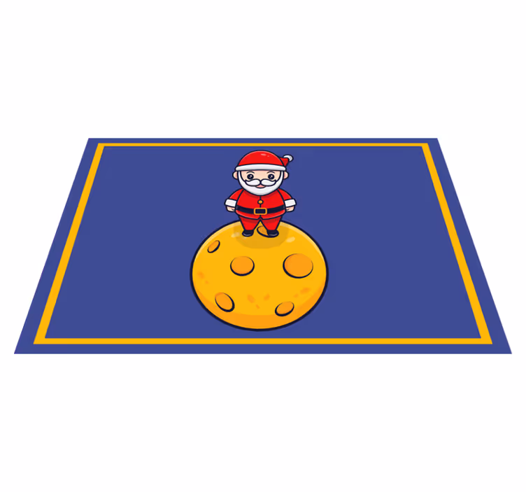 Tovaglietta americana natale babbo natale sulla luna - TenStickers