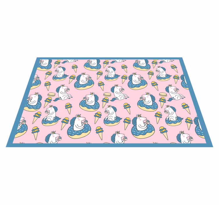 Tovaglietta americana infantile unicorni con gelato - TenStickers