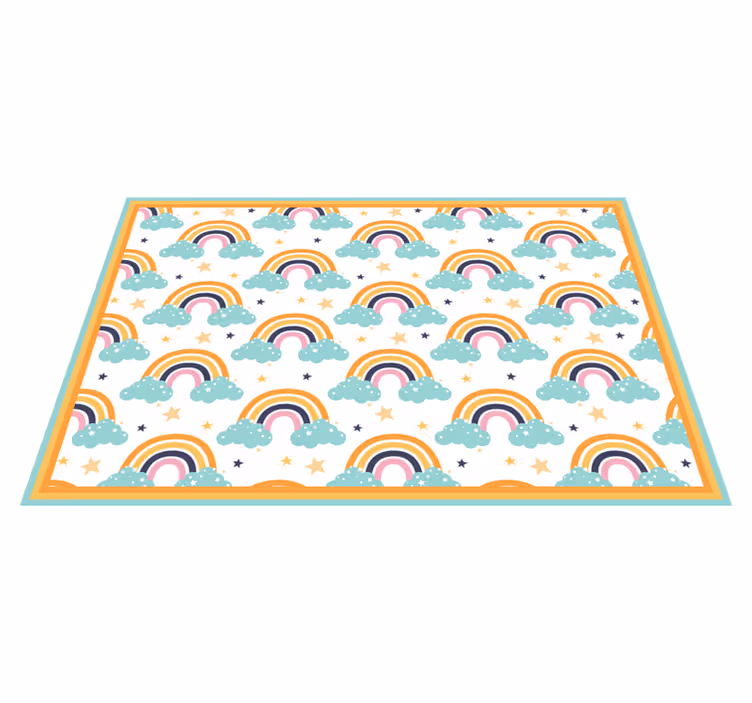 Tovaglietta americana infantile nuvola arcobaleno colorata - TenStickers