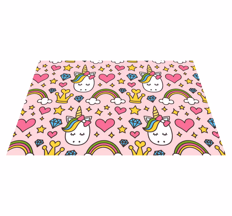 Tovaglietta americana infantile con motivo unicorno carino - TenStickers