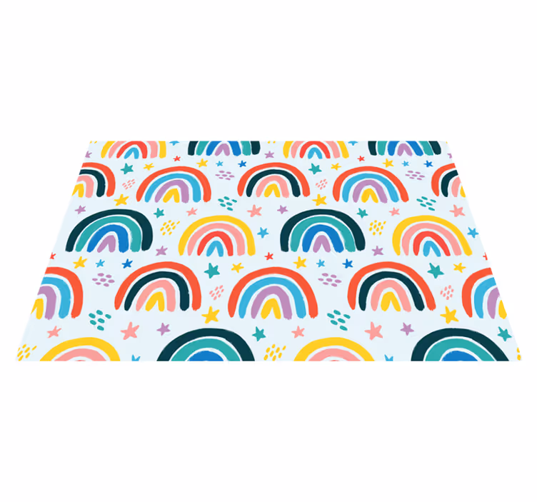 Tovaglietta americana infantile elementi arcobaleno vivaci - TenStickers
