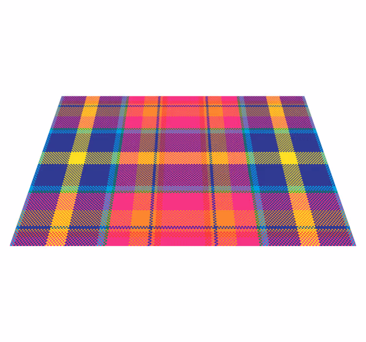 Tovaglietta americana textu motivo tartan colorato - TenStickers