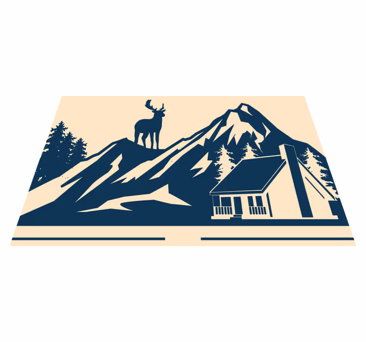 Tovaglietta americana originale paesaggio montano grande - TenStickers
