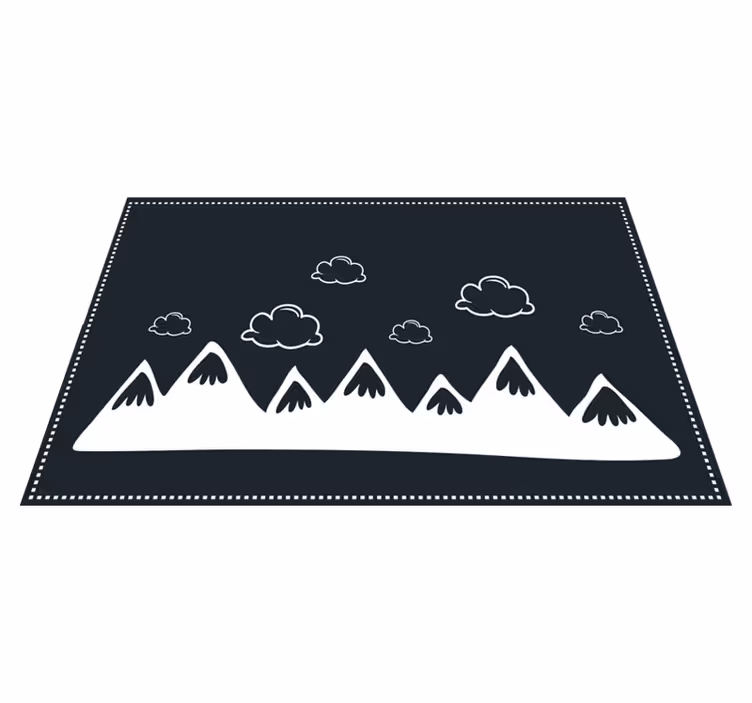 Tovaglietta americana moderna silhouette di montagna - TenStickers