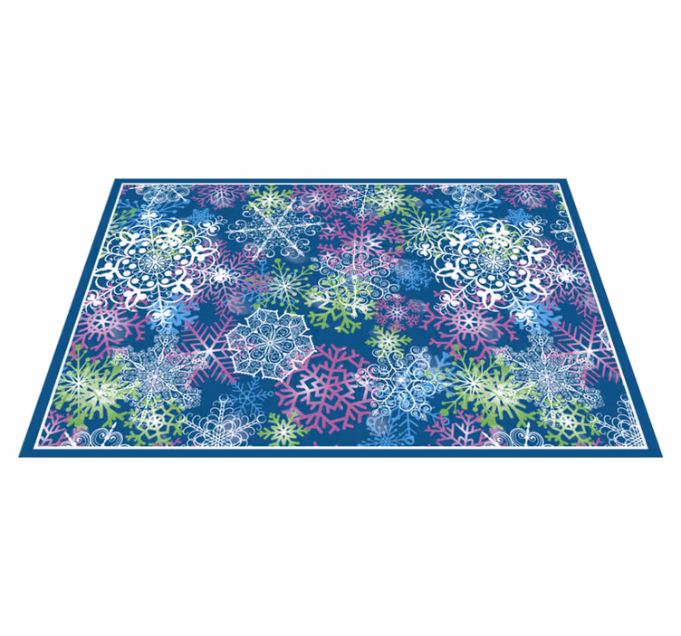 Tovaglietta americana natale motivo fiocchi di neve - TenStickers