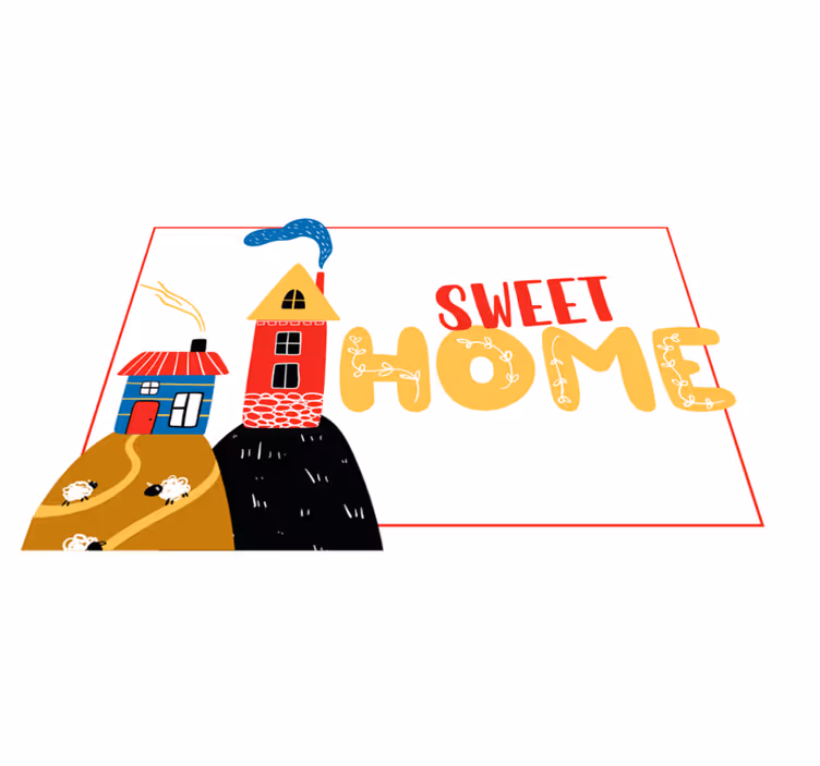 Tovaglietta americana originale casa magica arte popolare moderna - TenStickers