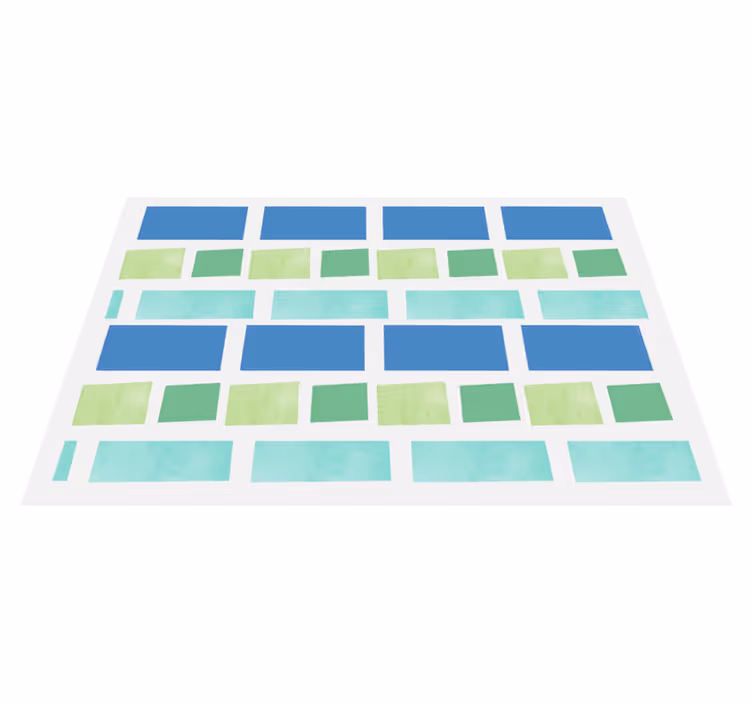 Tovaglietta americana moderna motivo rettangoli colorati - TenStickers