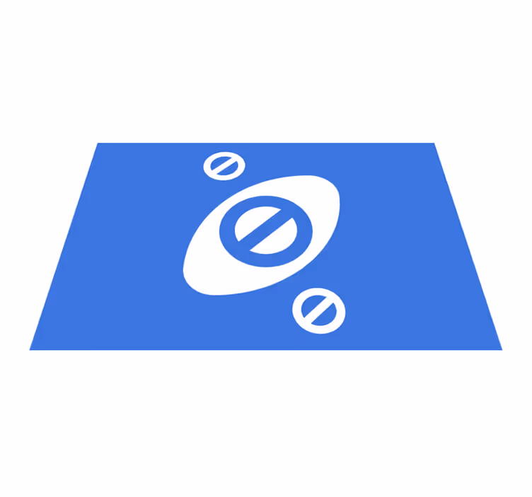 Tovaglietta americana moderna con accento blu minimalista - TenStickers